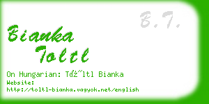 bianka toltl business card